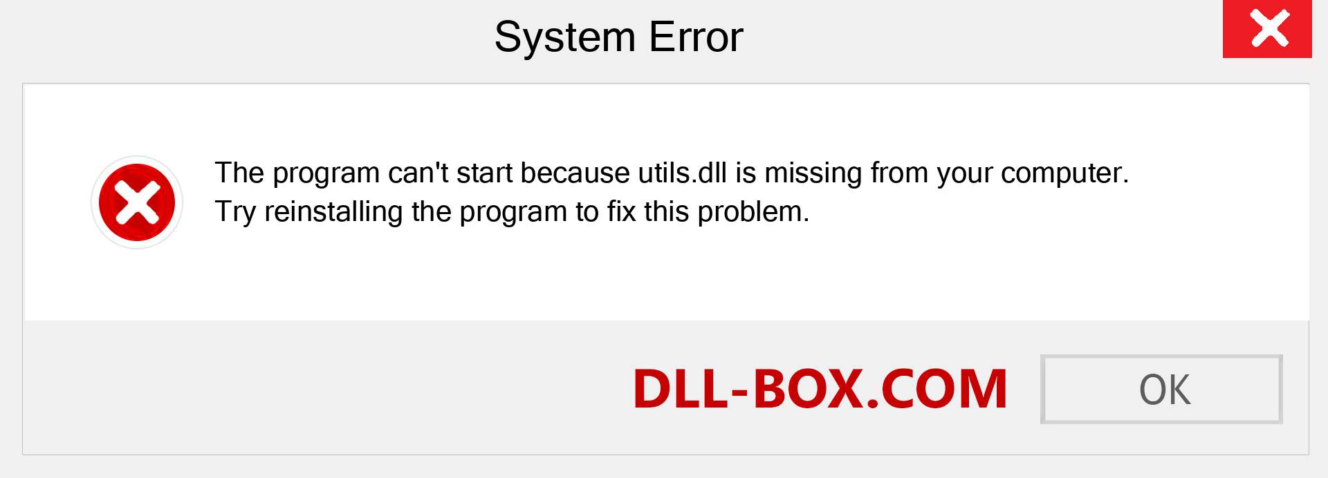  utils.dll file is missing?. Download for Windows 7, 8, 10 - Fix  utils dll Missing Error on Windows, photos, images