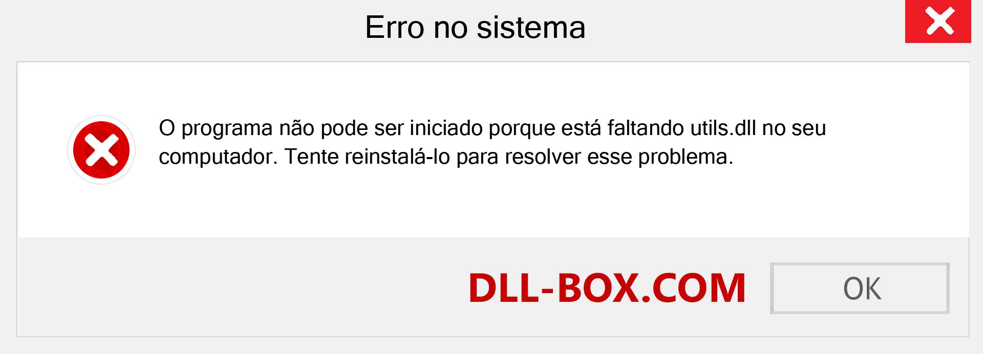 Arquivo utils.dll ausente ?. Download para Windows 7, 8, 10 - Correção de erro ausente utils dll no Windows, fotos, imagens